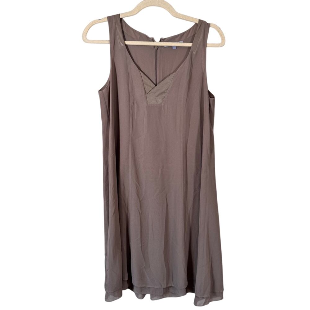 Silvian Heach Grey Sleeveless Mini Shift Dress Womens XS Casual Lagenlook